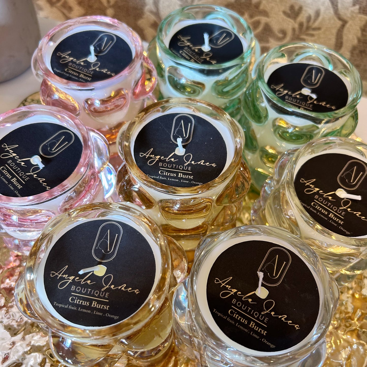 Citrus Burst Candle | Aqua Bubble Glass