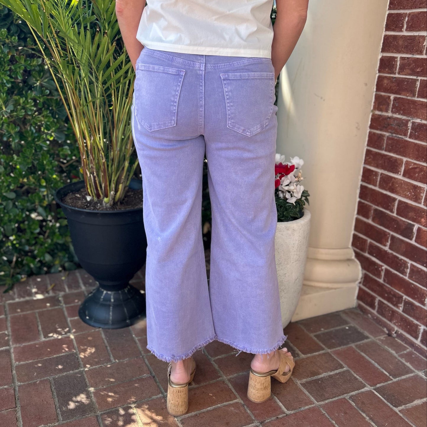 Electra Acid Washed Pant | Violet