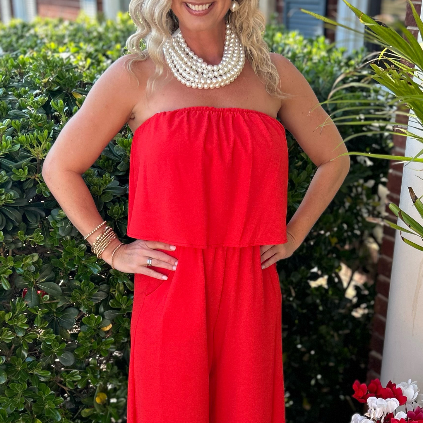 Angie Jumpsuit | Red