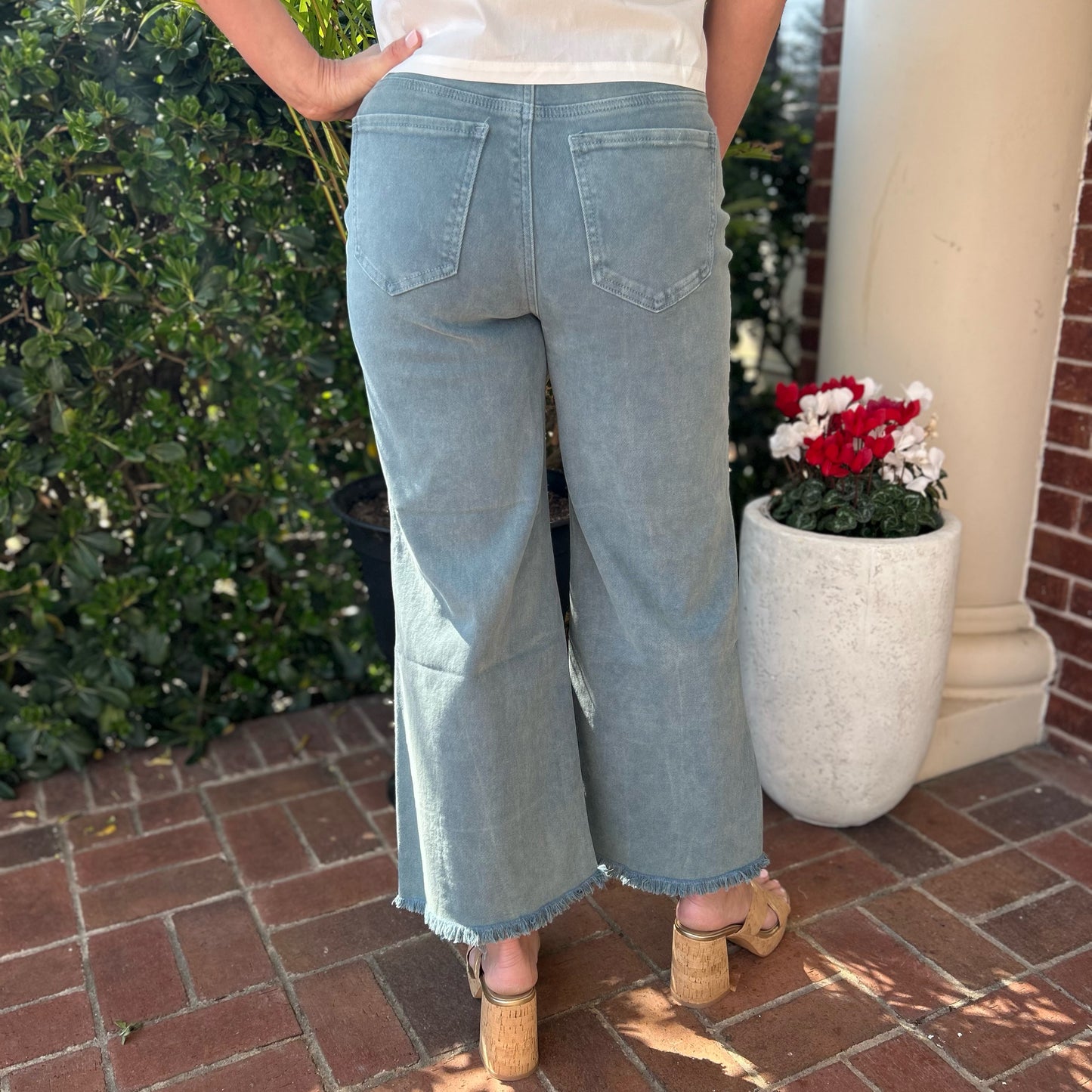 Electra Acid Washed Pant | Teal