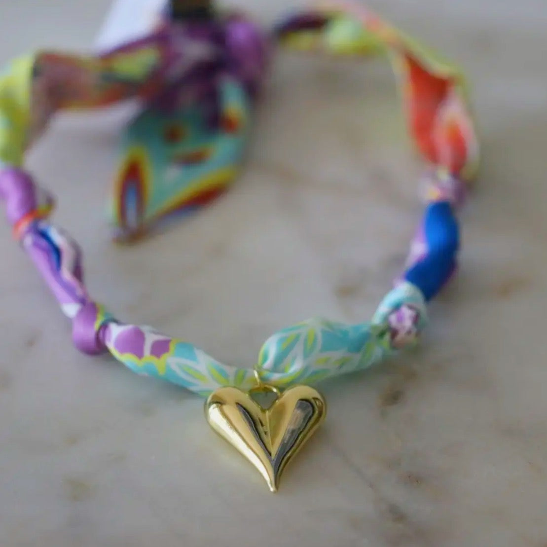 Love Note Scarf Necklace | Lavender Mint