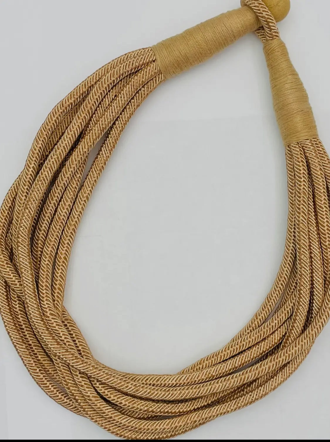 Rope Statement Necklace | Tan