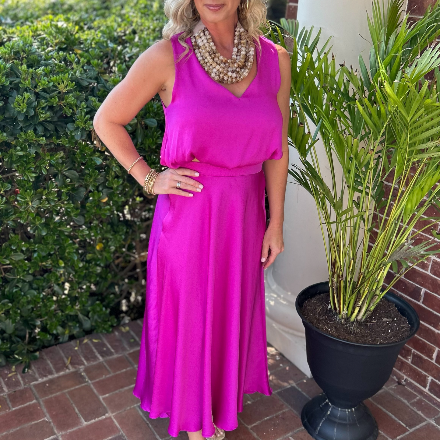 Ariella Bubble Top & Skirt Set | Orchid Purple