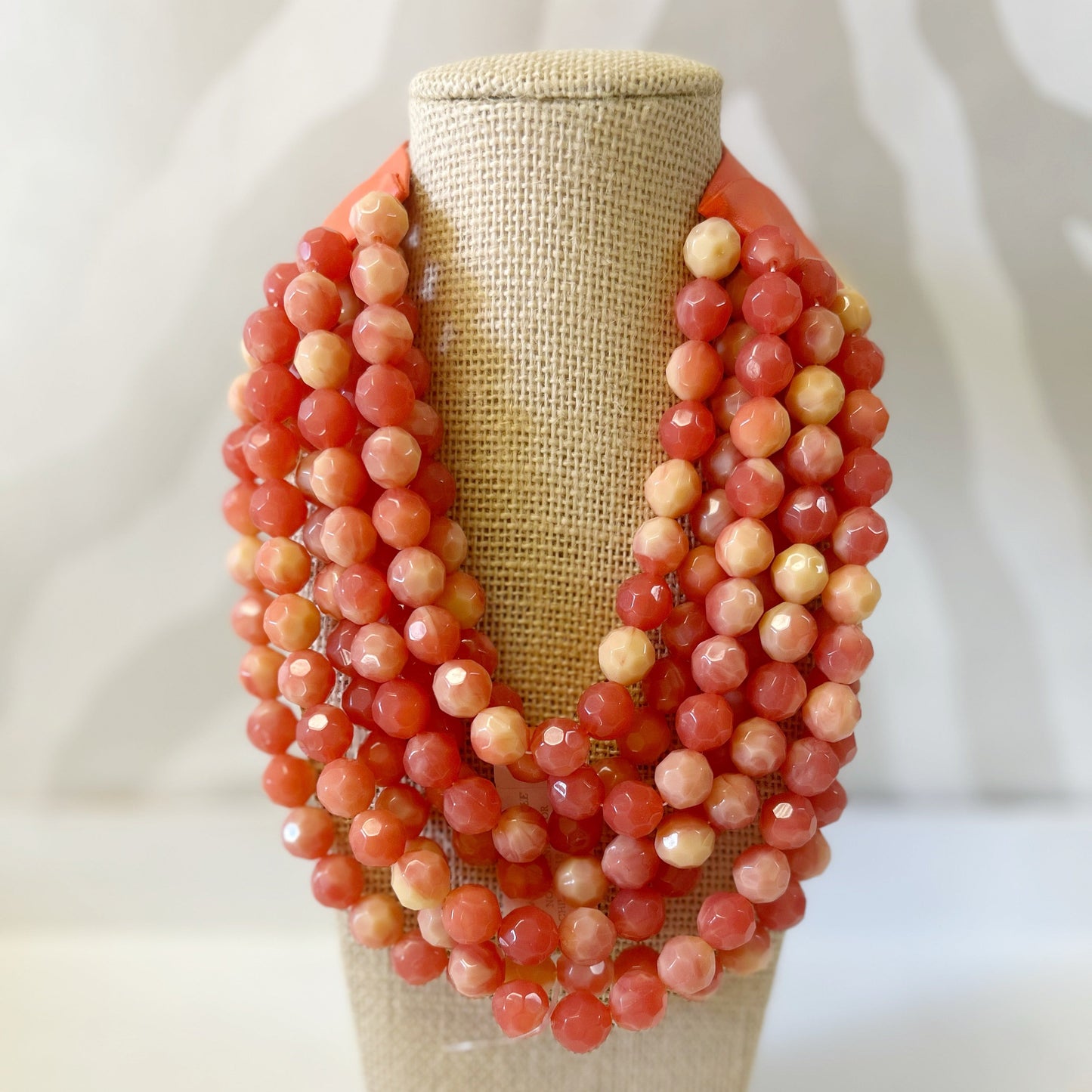Beaded Beauty Necklace | Orange