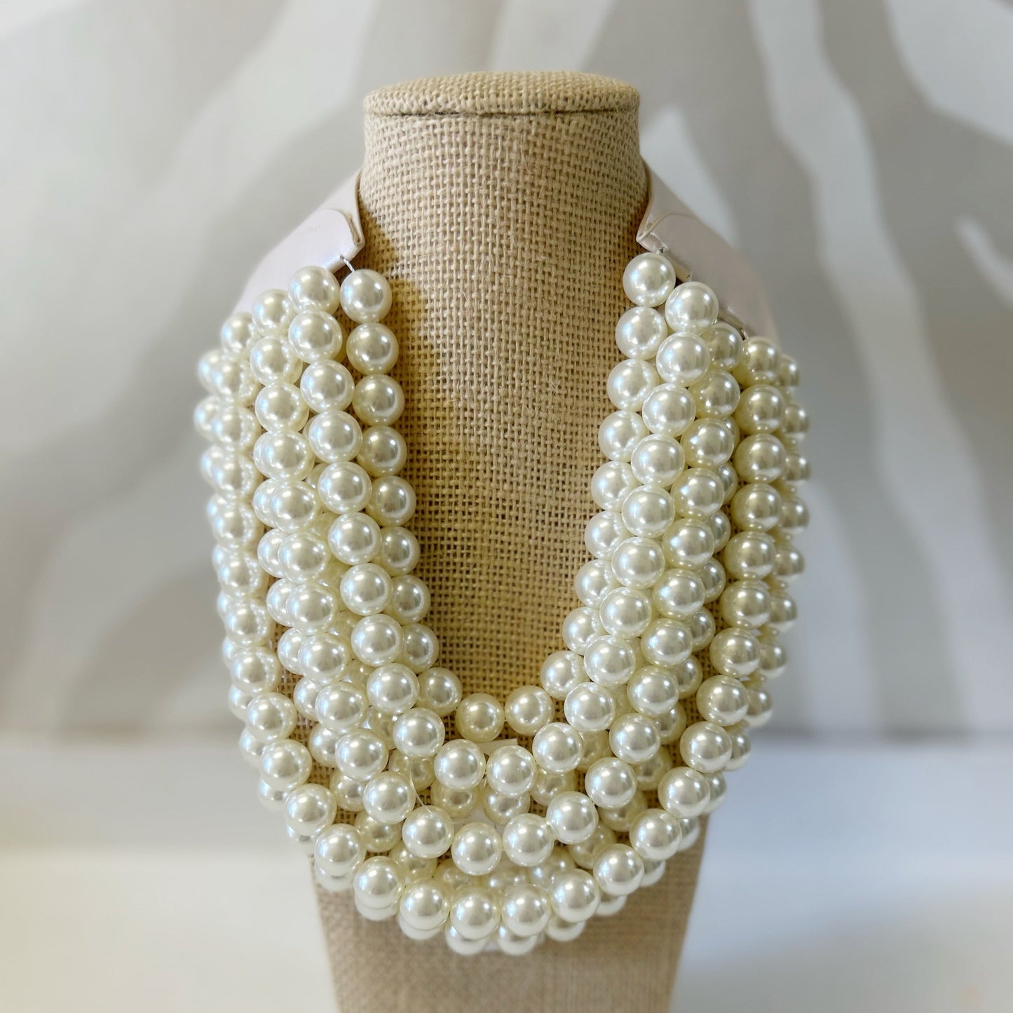 Beaded Beauty Necklace | Pearl White