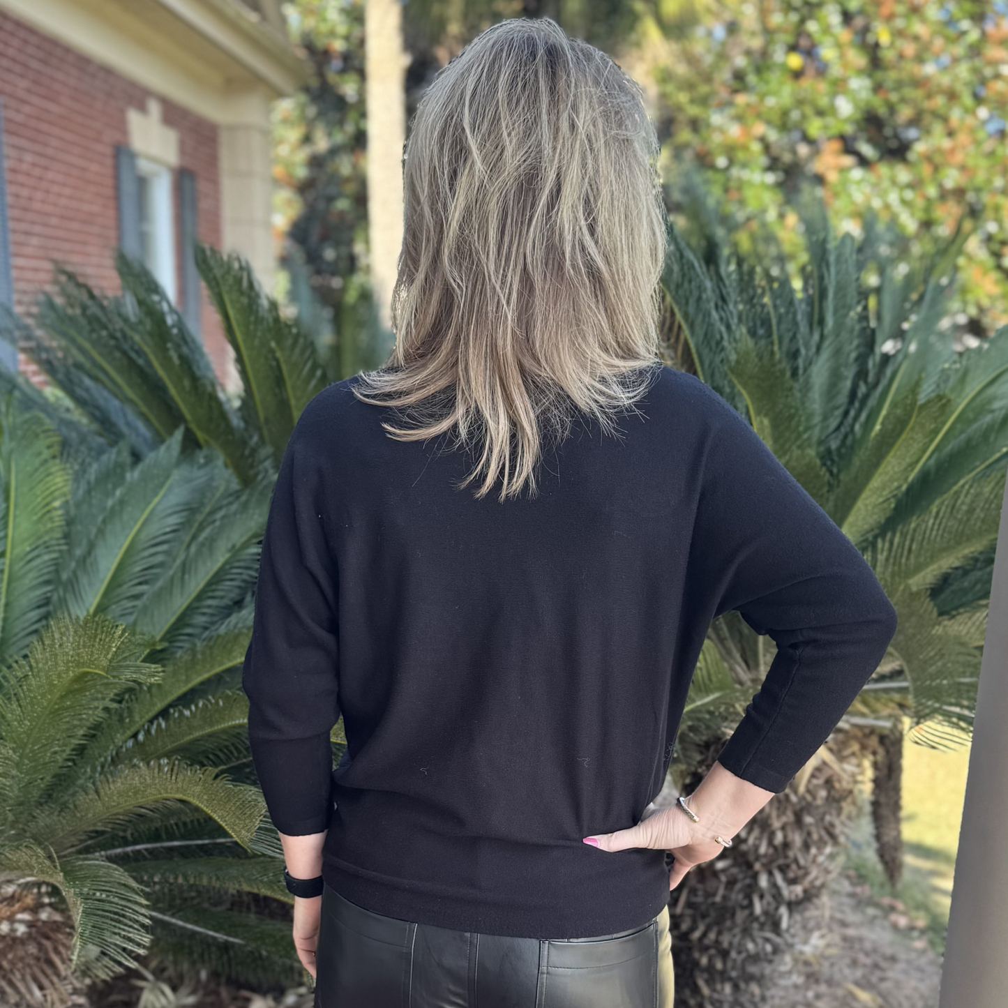 Demi Dot Sweater | Black