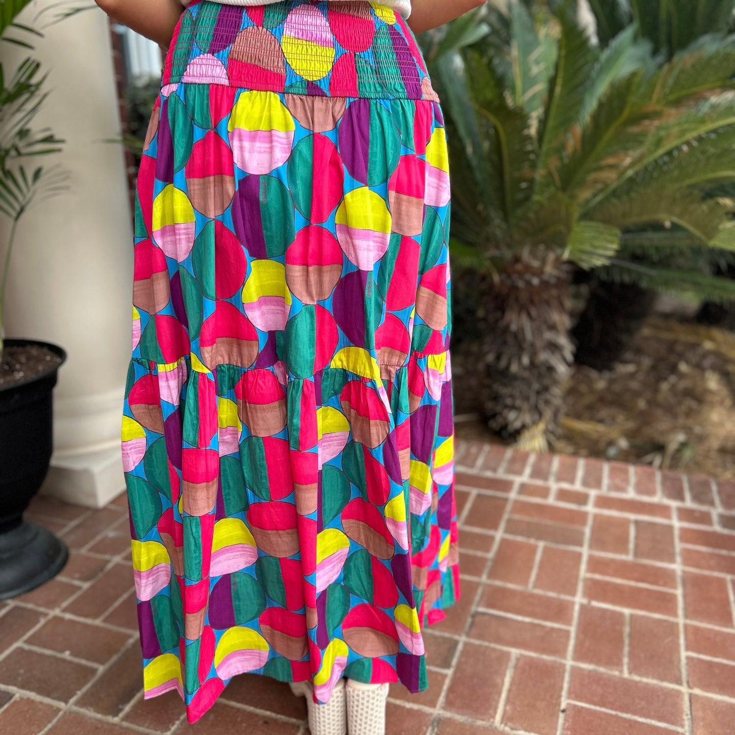 Grace Maxi Skirt | Pink Combo