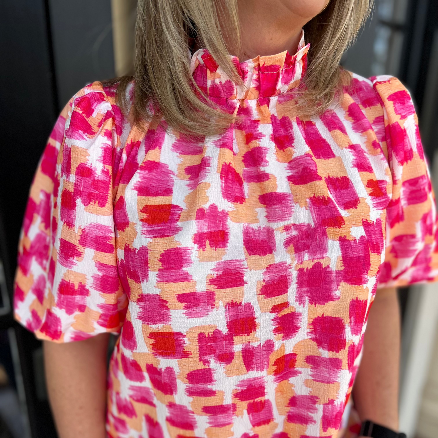 Dana Abstract Top | Pink Combo