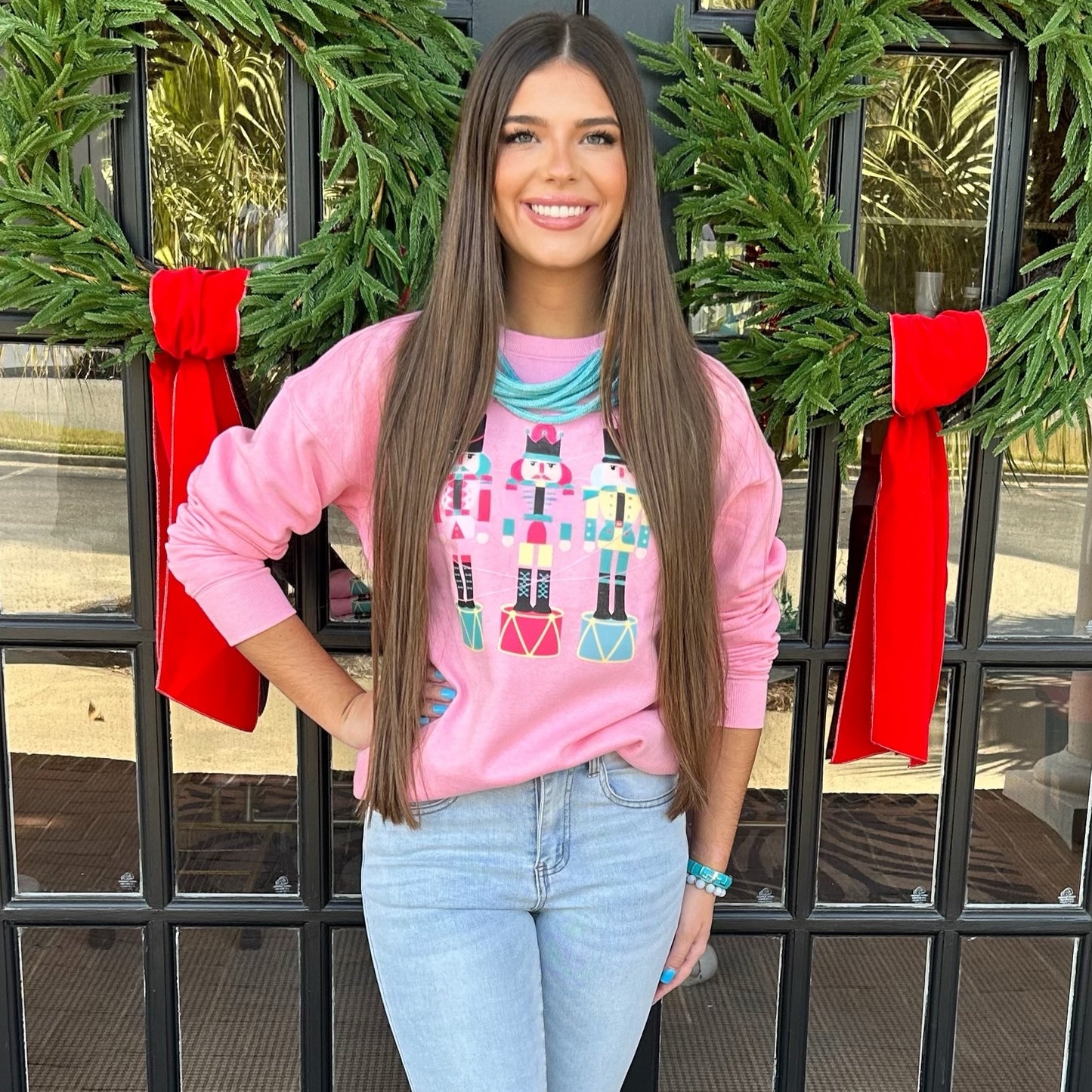 Nutcracker Trio Sweatshirt | Pink