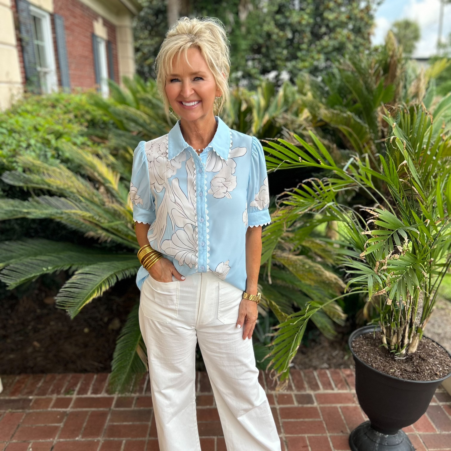 Sandy Top | Blue Floral