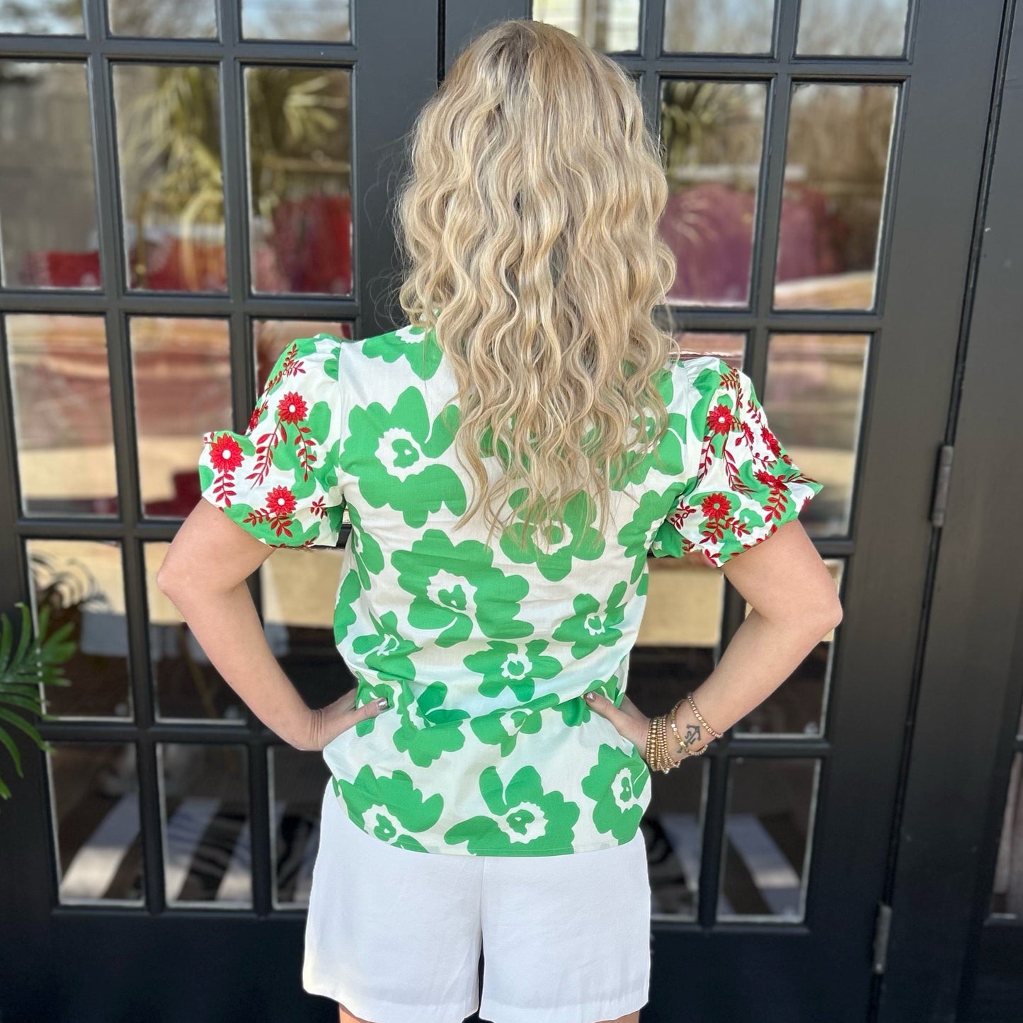 Blythe Floral Top | Green Combo