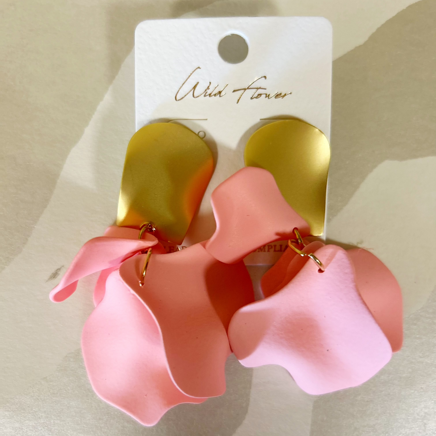 Petal Earrings | Pink-Gold