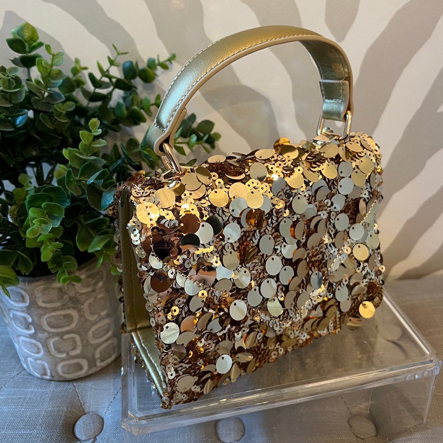 Kehlani Sequin Bag | Gold