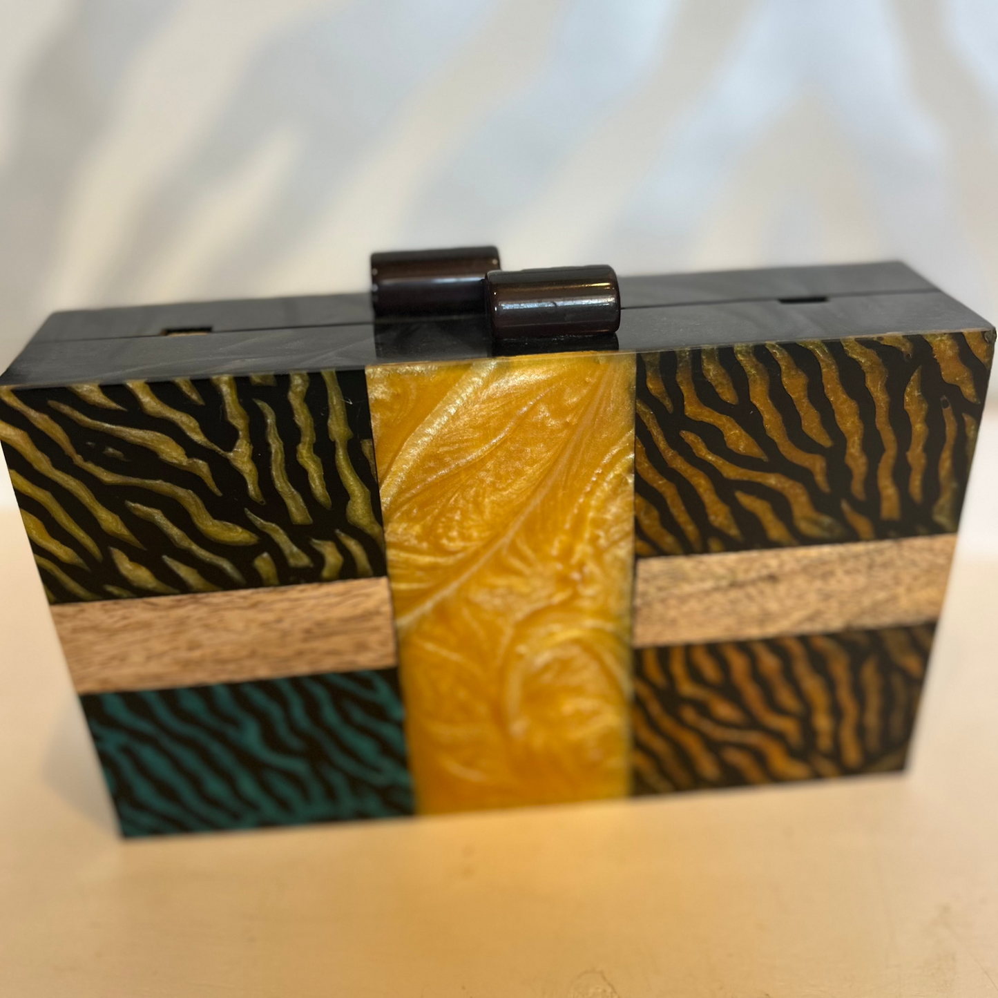 Fashion Acrylic Clutch | Zebra Multi Color