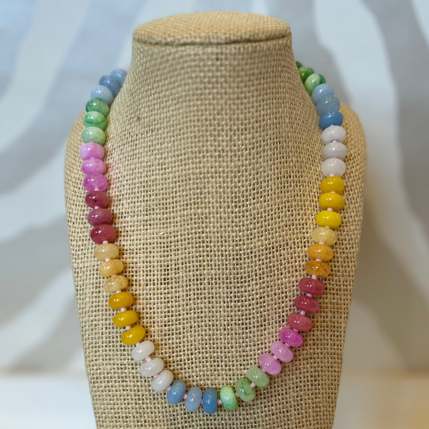 Beaded Semi Stone Necklace | Multi Color
