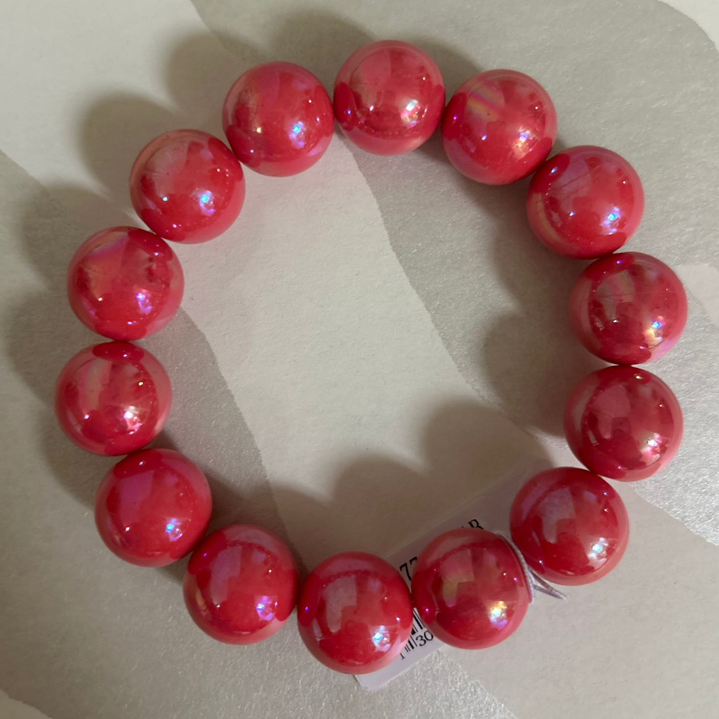 Single Beaded Bracelet | Fuchsia