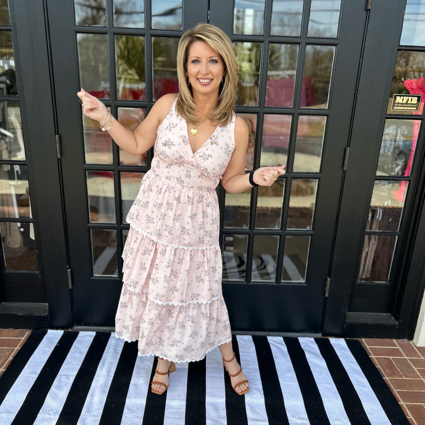 Rosa Dress Floral | Light Pink