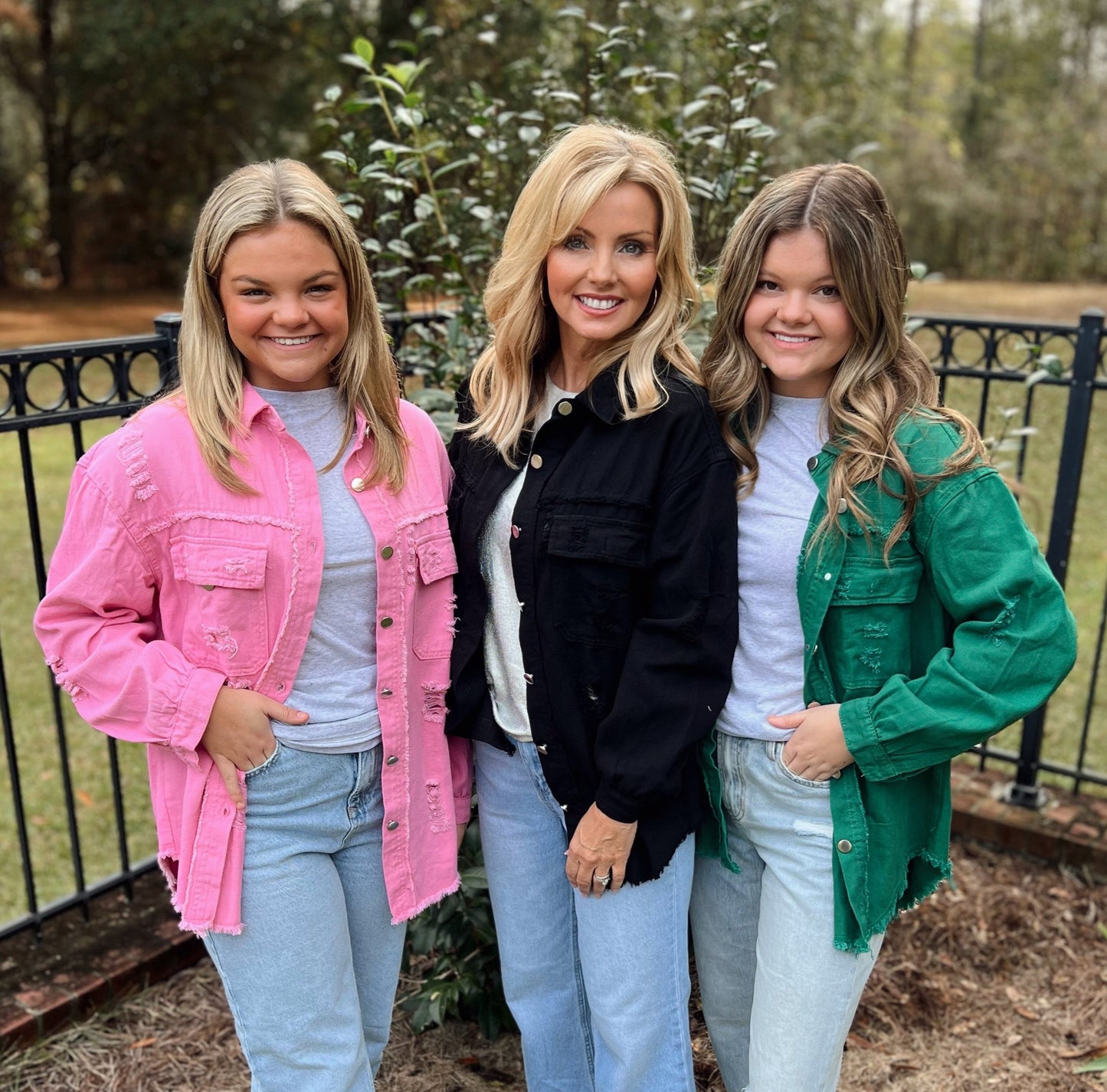 Emma Denim Shacket with Raw Edge | Black