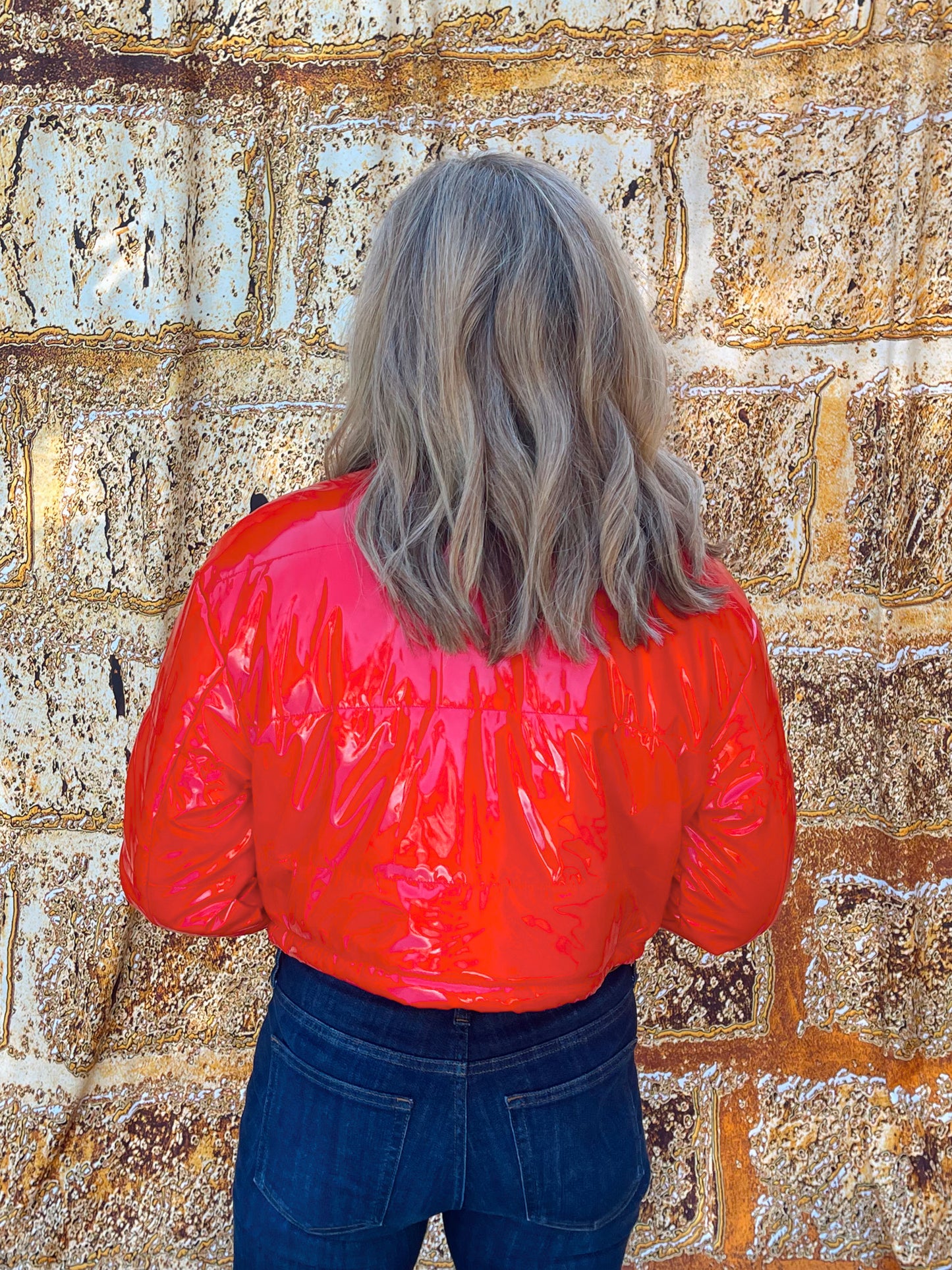 Angie Puffer Jacket | Red