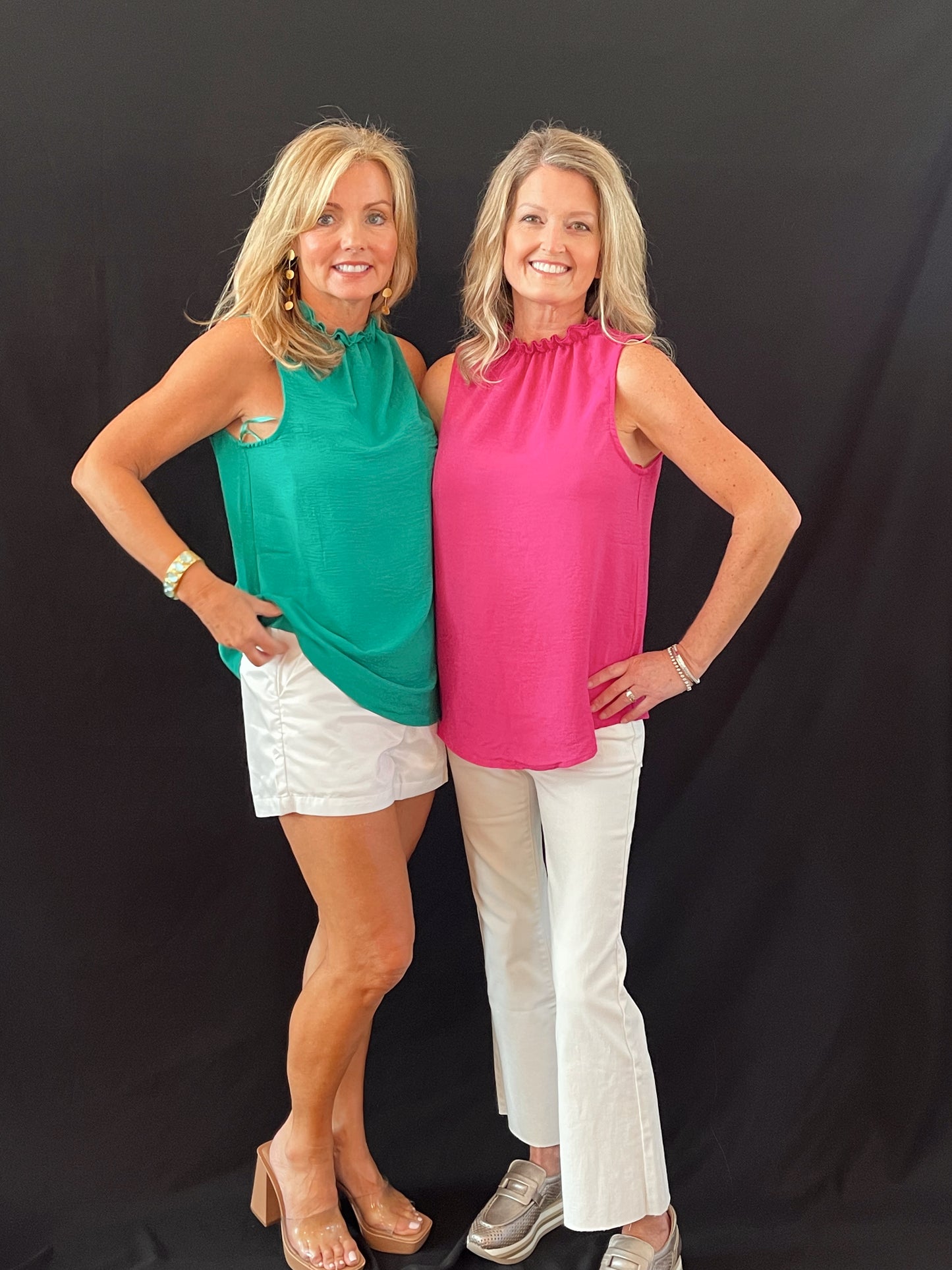 Delilah Sleeveless Top | Magenta