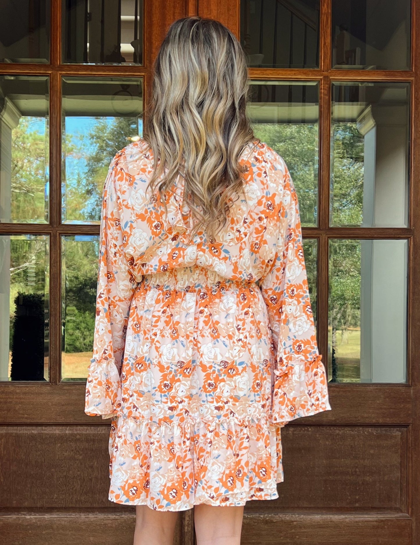 Lily Floral Dress | Orange Floral