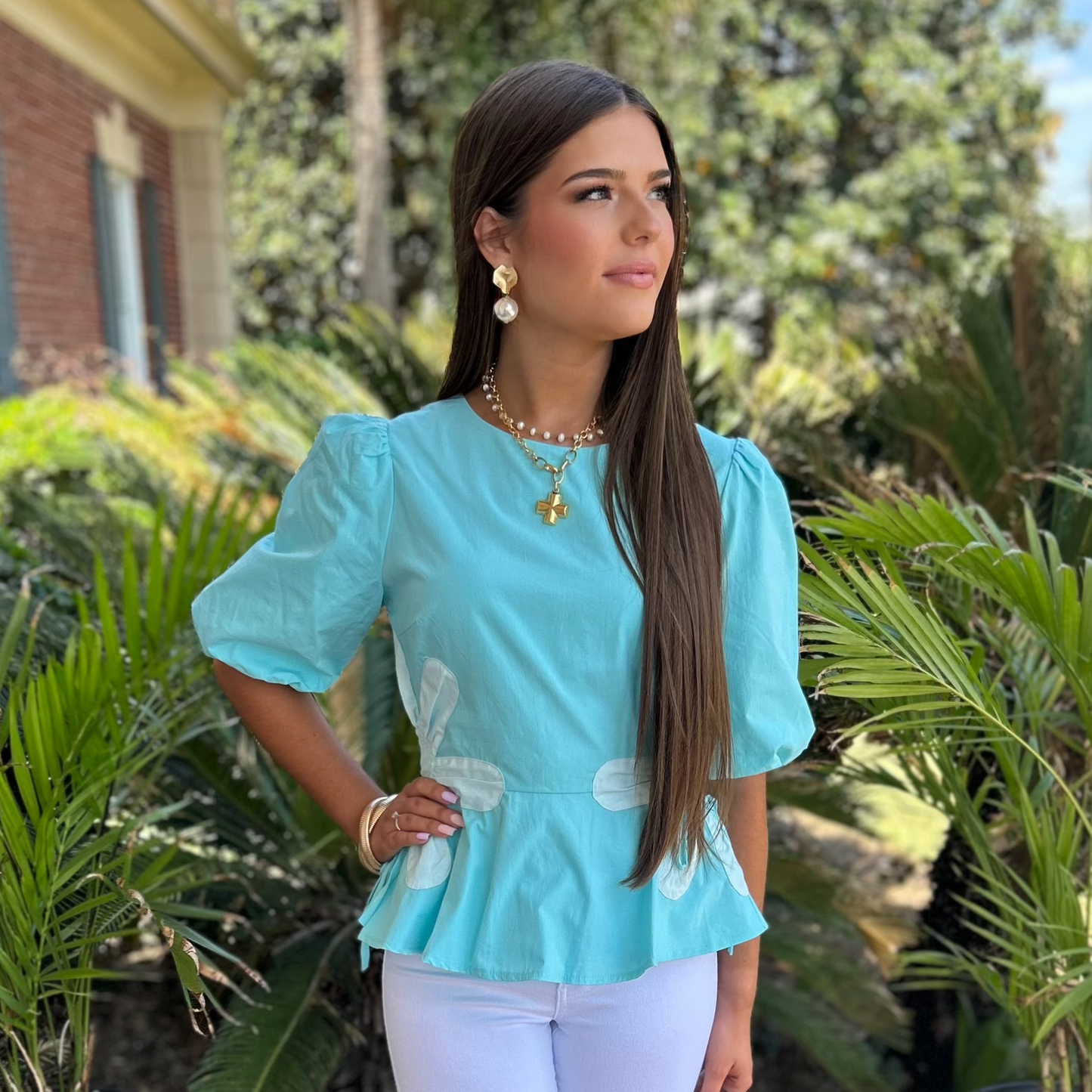 Ailany Top | Aqua Blue