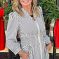 Eva Dress | Black & White Stripes