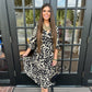 Kristen Dress | Khaki Animal Print