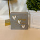 Textured Three Mini Hearts Canvas Art | Gray