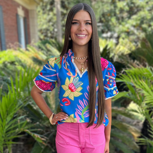 Cora Top | Blue
