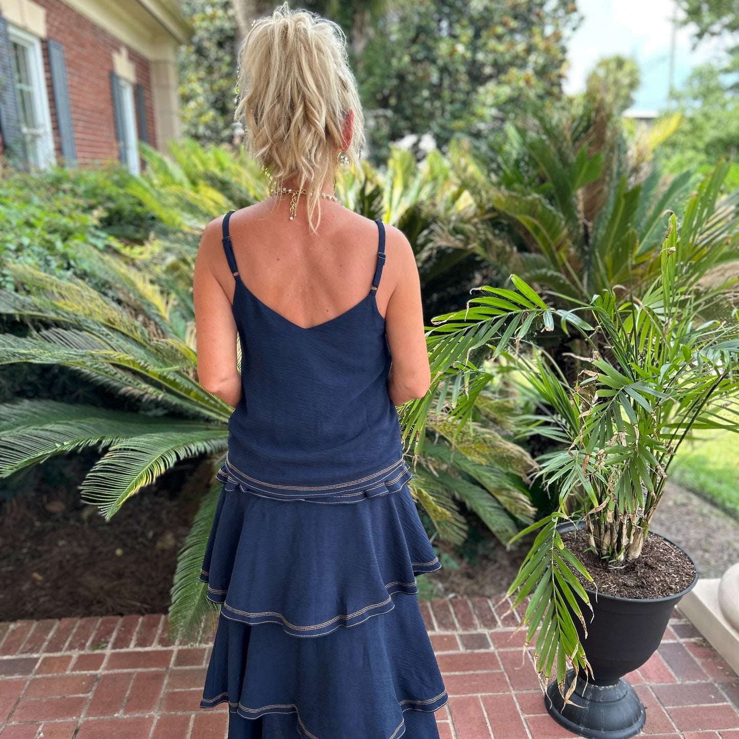 Phillina Cami Top & Skirt Set | Navy