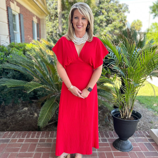 Belinda Maxi Dress | Red