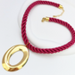Pendant Rope Necklace | Burgundy Red