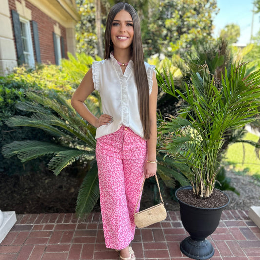 Kendra Pants | Pink Leopard