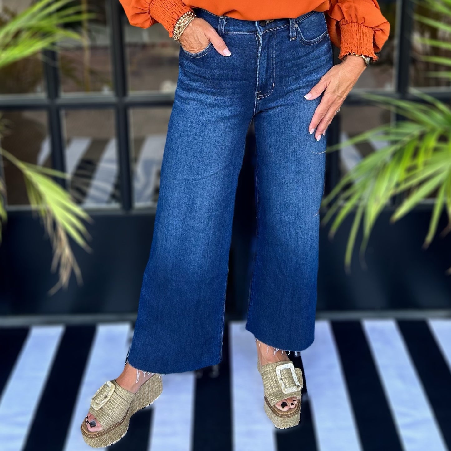 Presley Wide Leg Denim | Dark Wash