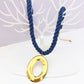 Pendant Rope Necklace | Navy Blue