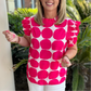 Arianna Polka Dot Top | Pink