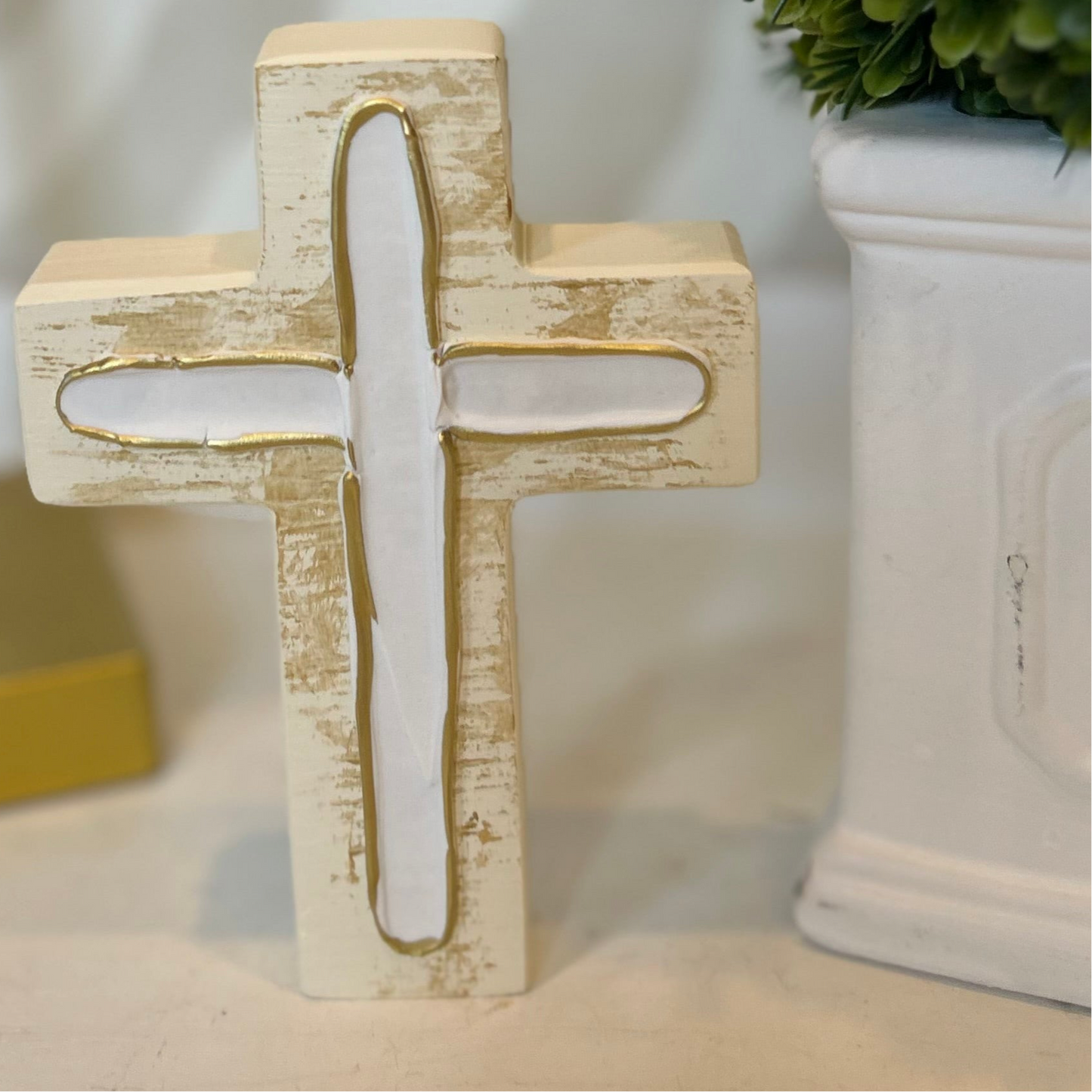 Chunky Wood Cross | Off White