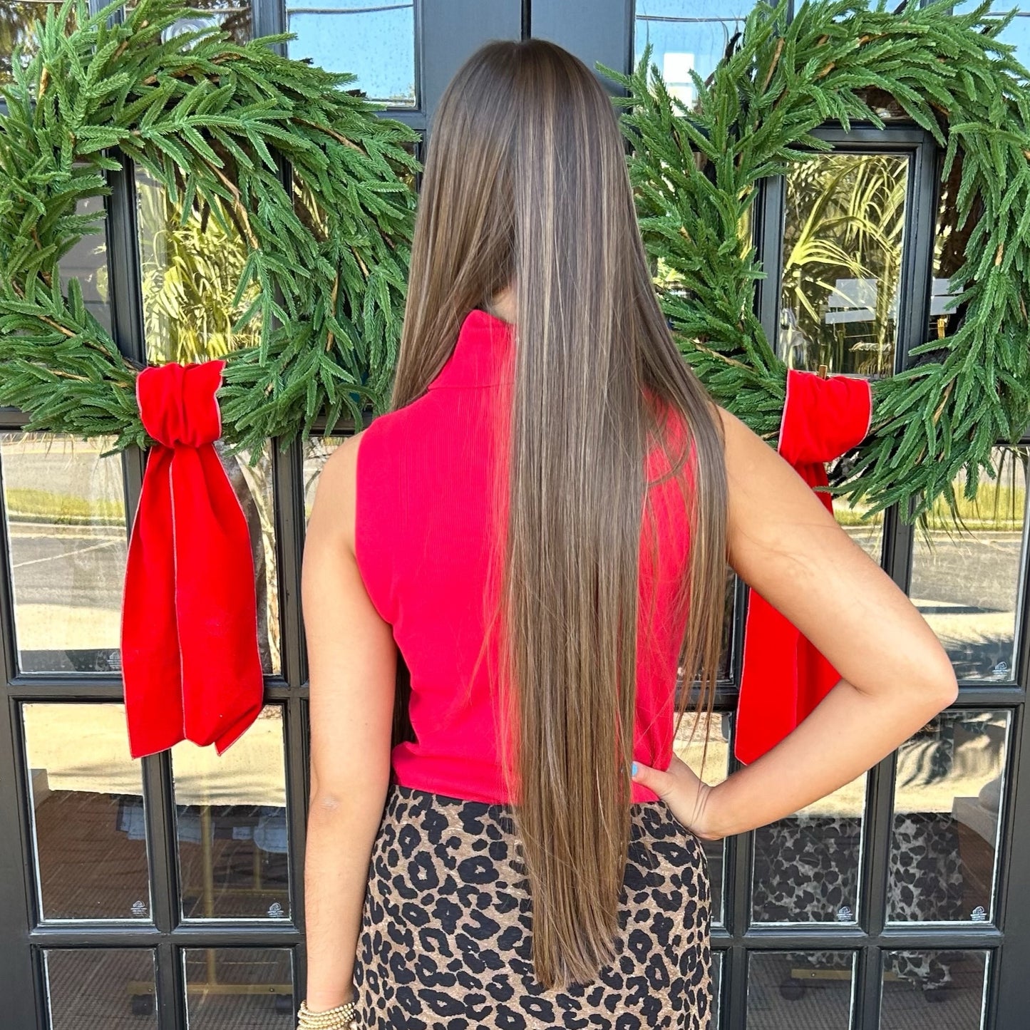 Analyn Sleeveless Sweater | Red