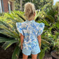 Miranda Top | Blue Floral