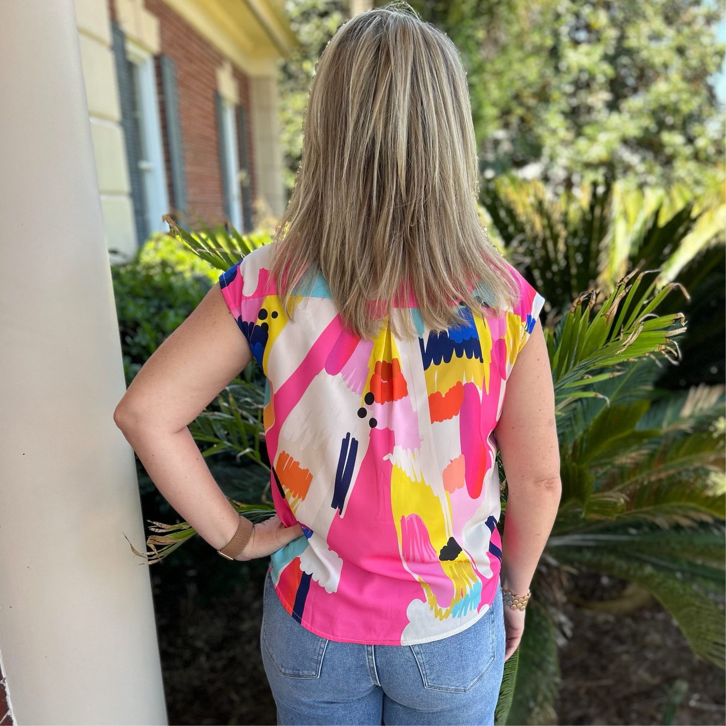 Zoie Top | Pink Print