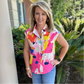 Zoie Top | Pink Print