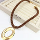 Pendant Rope Necklace | Brown