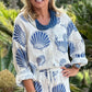 Tori Top & Short Set | White & Blue Sea Shell Print