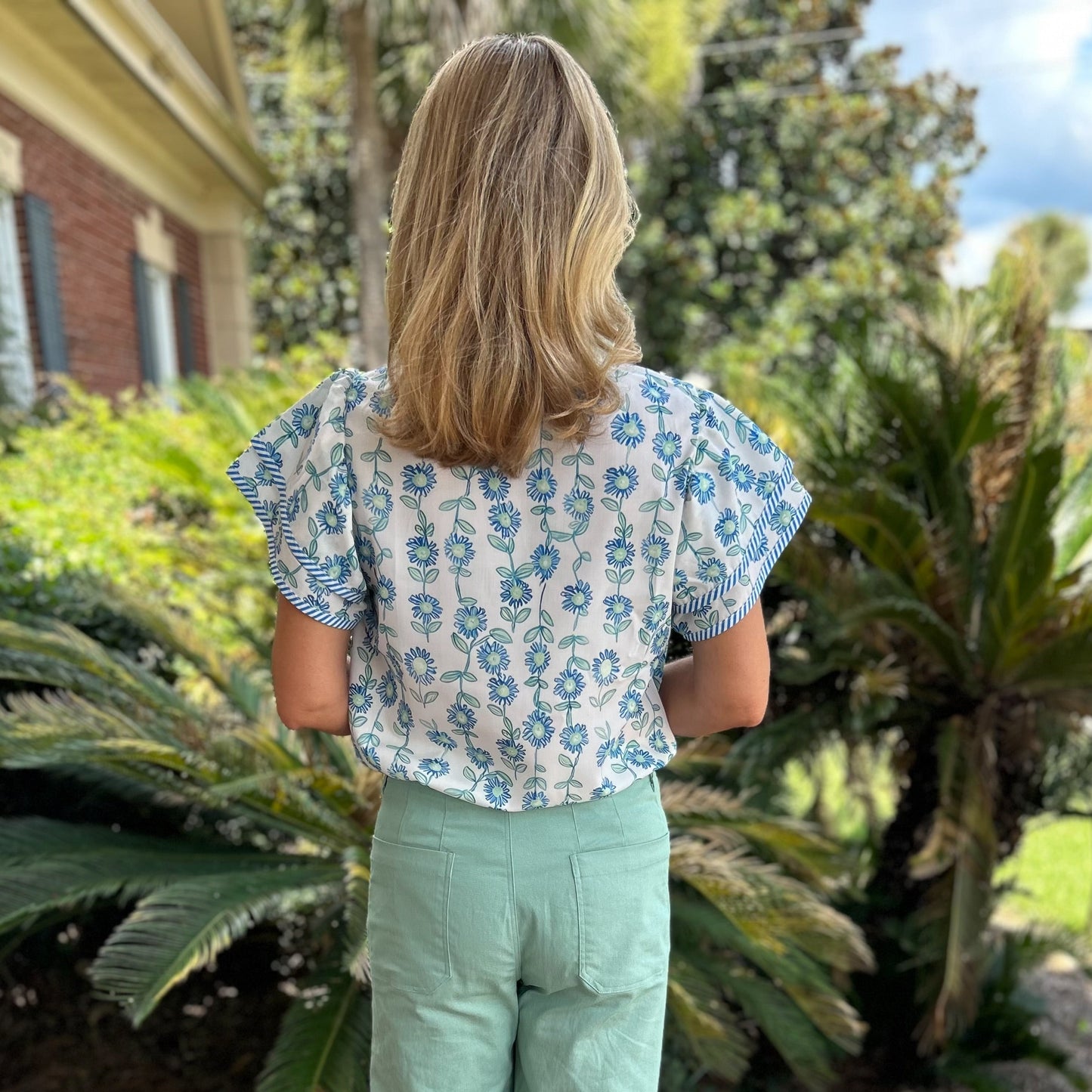 Sloan Top | White Floral Print