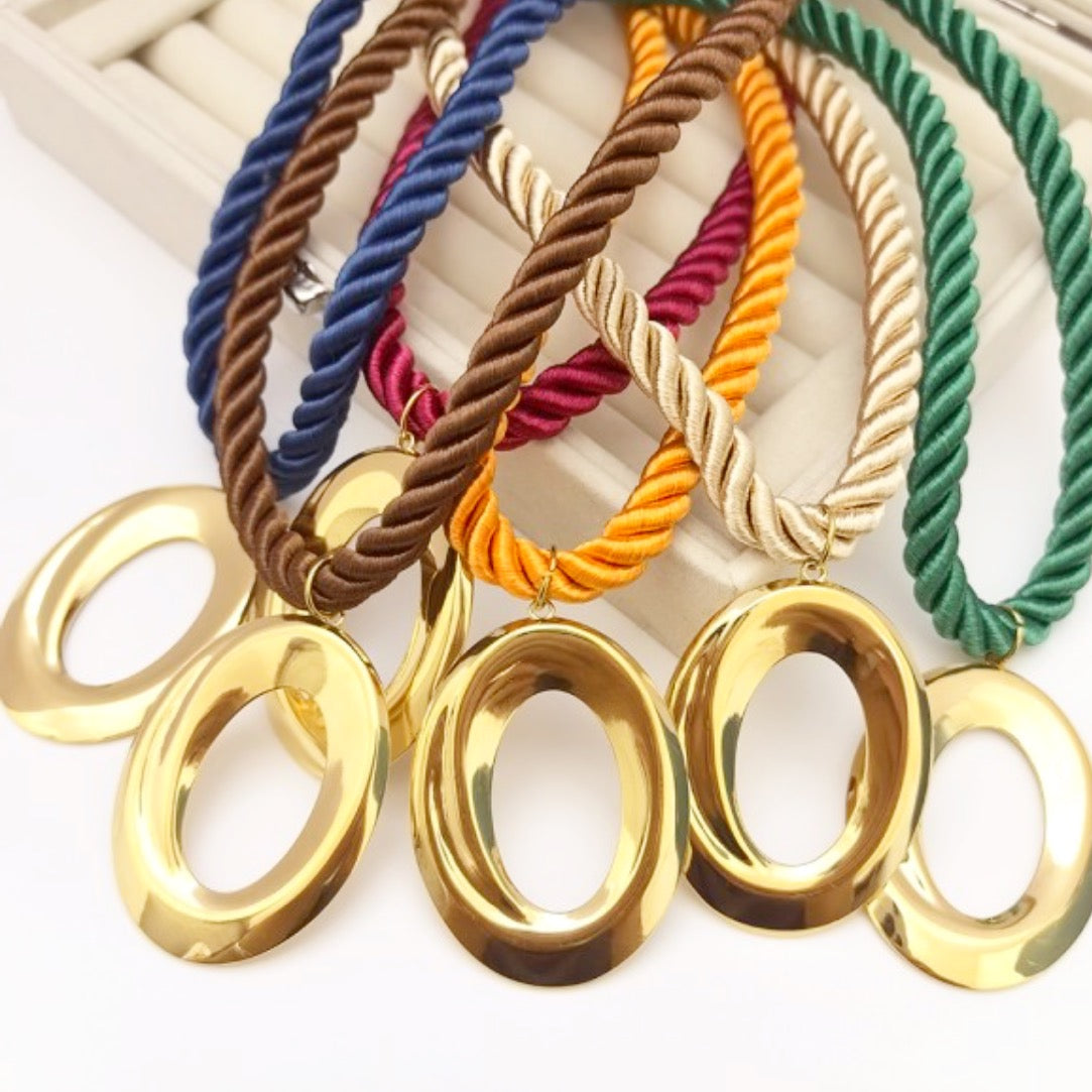 Pendant Rope Necklace | Beige