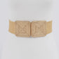 Two Buckle Straw Belt | Khaki