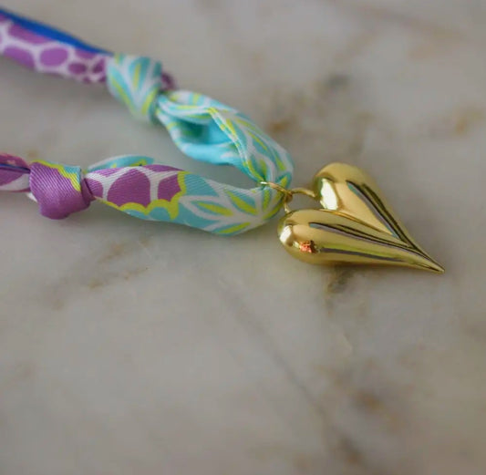 Love Note Scarf Necklace | Lavender Mint
