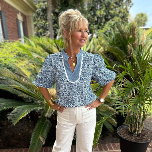 Victoria Top | Blue