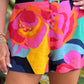 Keola Shorts | Multi Print Pink